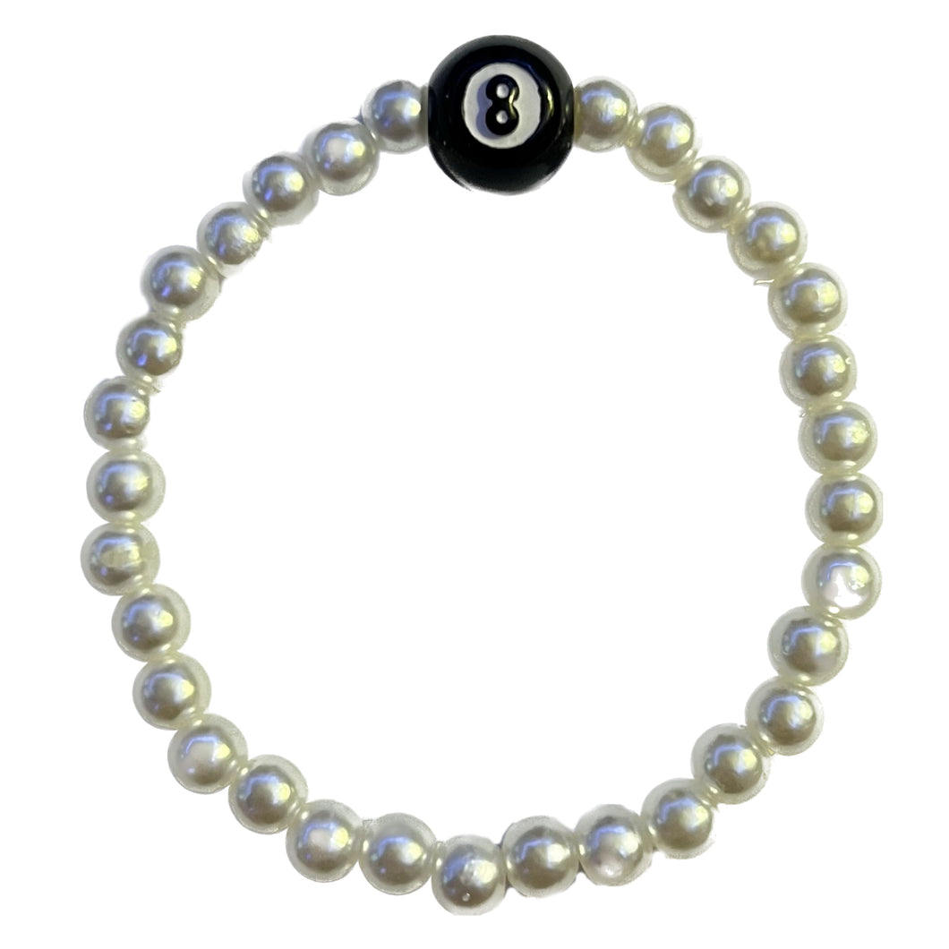 8 Ball Pearl Bracelet
