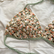 Load image into Gallery viewer, Minty Peach Crochet Bralette
