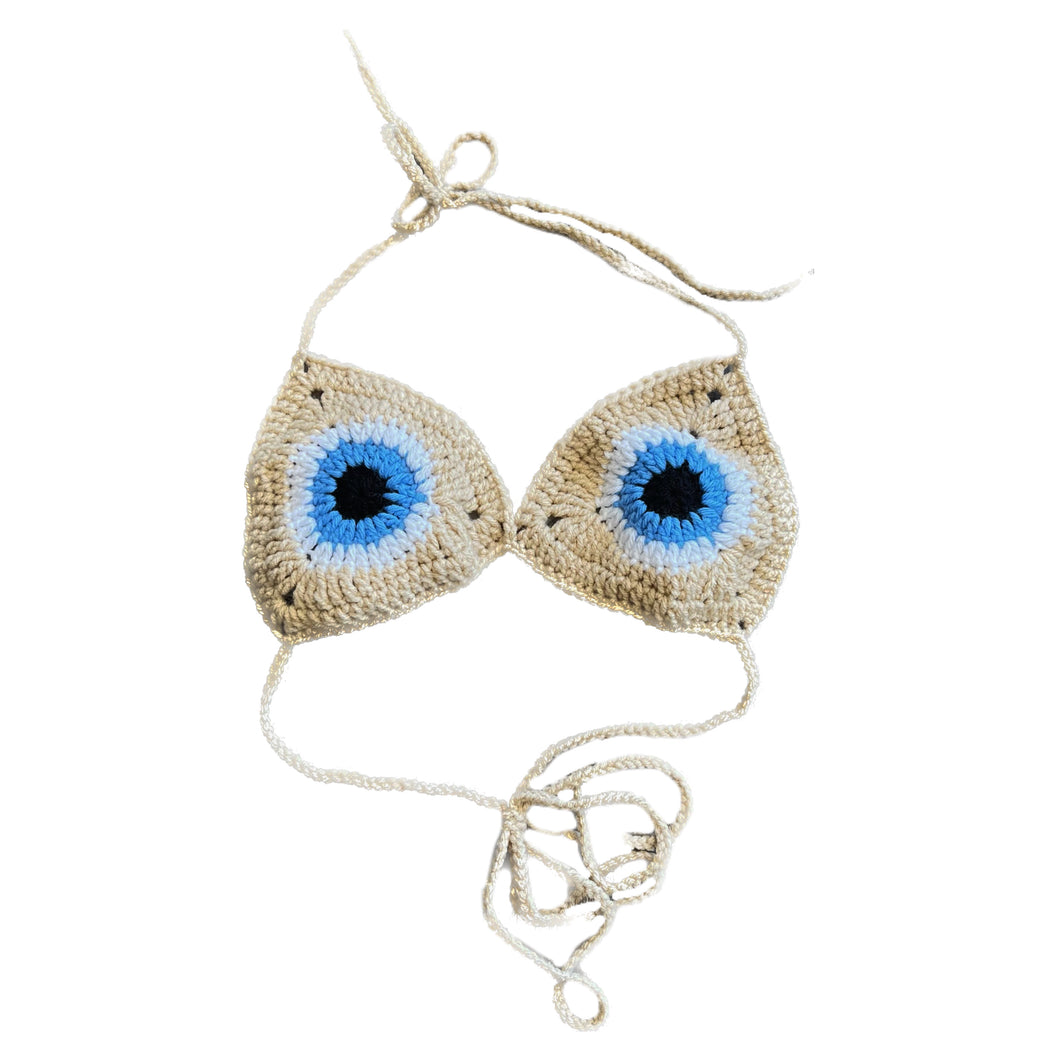 Evil Eye Crochet Bralette