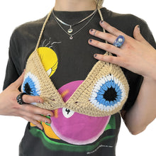 Load image into Gallery viewer, Evil Eye Crochet Bralette
