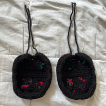 Load image into Gallery viewer, Black Crochet Cherry Headphone Cover
