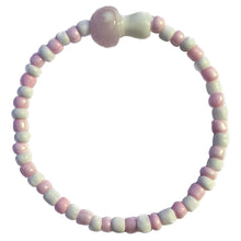 Load image into Gallery viewer, Pink and White Mushroom Bracelet
