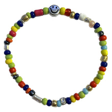Load image into Gallery viewer, Silver Colourful Smiley Face Bracelet
