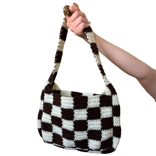 Big Checkerboard Bag - Brown