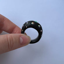 Load image into Gallery viewer, Black Bling Ring

