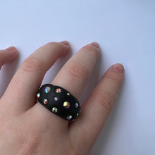 Load image into Gallery viewer, Black Bling Ring
