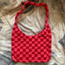 Load image into Gallery viewer, Checkerboard Bag - Red and Pink
