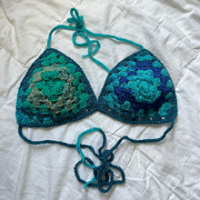 Load image into Gallery viewer, Aquamarine Crochet Bralette
