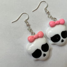 Load image into Gallery viewer, Pink Skull Earrings

