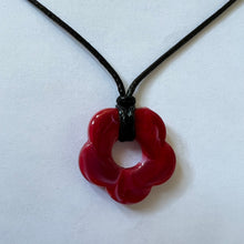 Load image into Gallery viewer, Red Flower Necklace
