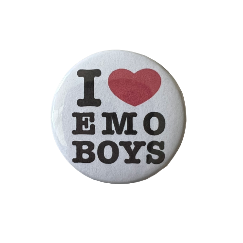I Love Emo Boys Pin – Sofias Stuffs