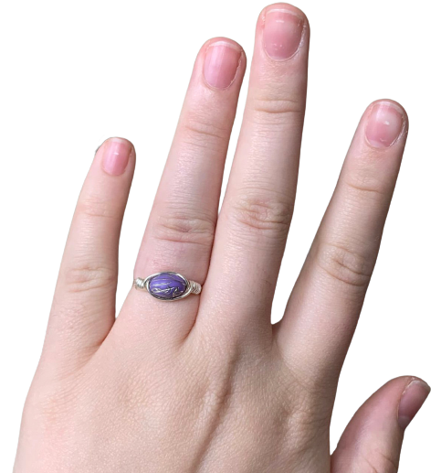 Lilac Wire Ring