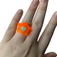Load image into Gallery viewer, Orange Stud Star Ring
