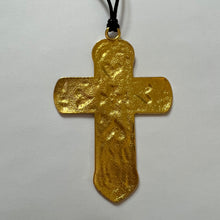 Load image into Gallery viewer, Gold Heart Cross Necklace
