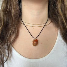 Load image into Gallery viewer, Gold Red Jasper Wrapped Necklace
