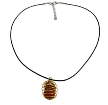 Load image into Gallery viewer, Gold Red Jasper Wrapped Necklace
