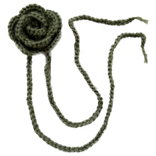 Load image into Gallery viewer, Light Green Crochet Rose Choker
