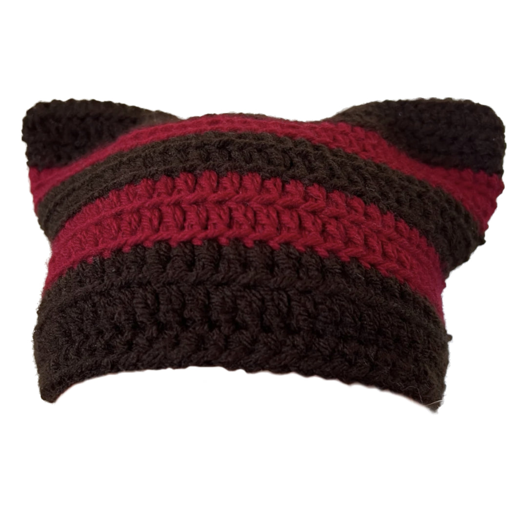 Red and Brown Cat Hat