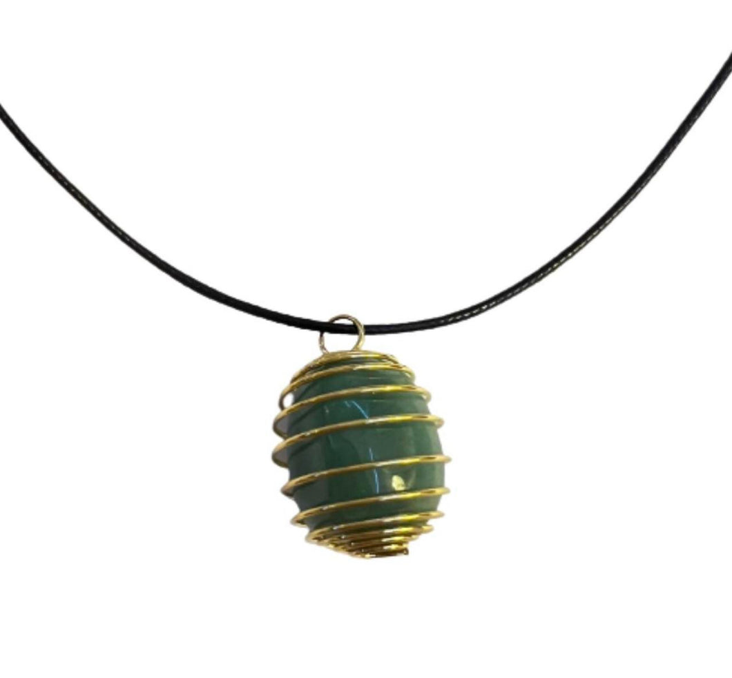 Gold Aventurine Wrapped Necklace