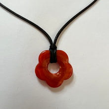 Load image into Gallery viewer, Dark Orange Flower Necklace
