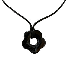 Load image into Gallery viewer, Black Flower Necklace
