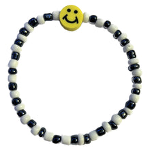 Load image into Gallery viewer, Black and White Smiley Face Bracelet
