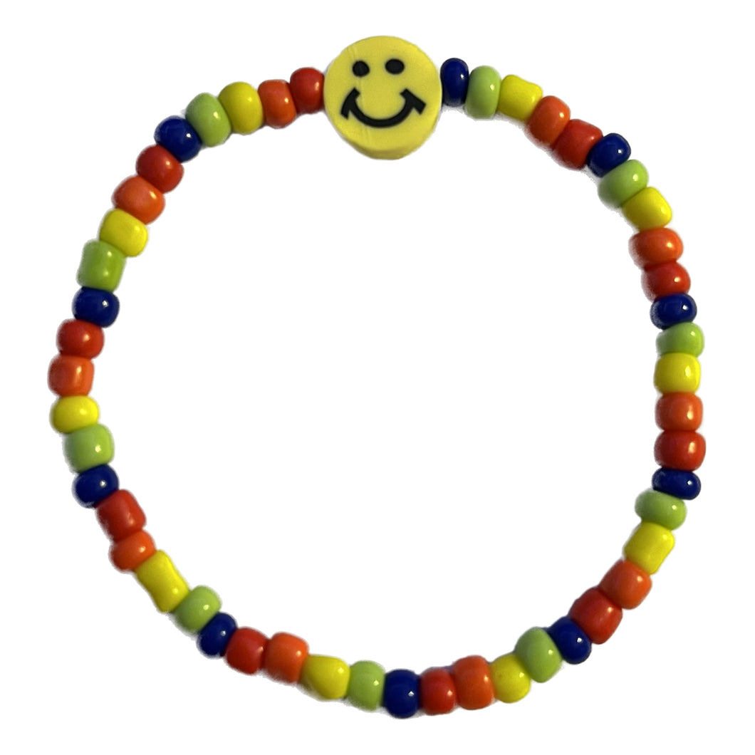 Rainbow Smiley Face Bracelet