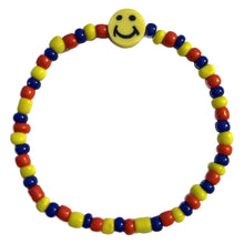 Load image into Gallery viewer, Yellow Primary Smiley Face Bracelet
