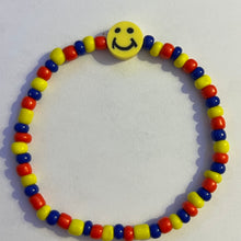 Load image into Gallery viewer, Yellow Primary Smiley Face Bracelet
