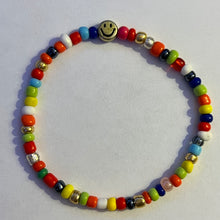 Load image into Gallery viewer, Gold Colourful Smiley Face Bracelet
