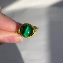 Load and play video in Gallery viewer, Green Tigers Eye Wire Wrapped Ring
