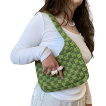 Load image into Gallery viewer, Checkerboard Bag - All Green
