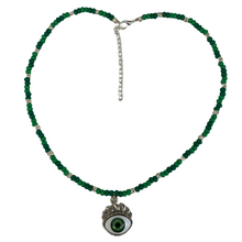 Load image into Gallery viewer, Green Evil Eye Necklace
