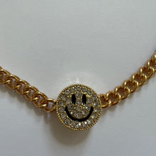 Load image into Gallery viewer, Rhinestone Smiley Chain Necklace
