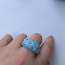 Load image into Gallery viewer, Light Blue Bling Ring
