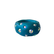 Load image into Gallery viewer, Pearl Blue Bling Ring
