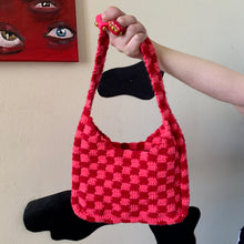 Load image into Gallery viewer, Checkerboard Bag - Red and Pink
