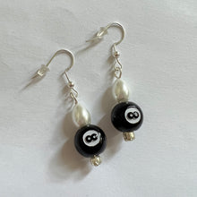 Load image into Gallery viewer, 8 Ball Pearl Earrings
