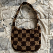 Load image into Gallery viewer, Big Checkerboard Bag - Chocolate
