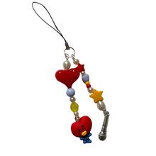 Load image into Gallery viewer, BT Red Heart Phone Charm

