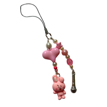 Load image into Gallery viewer, BT Pink Bunny Phone Charm
