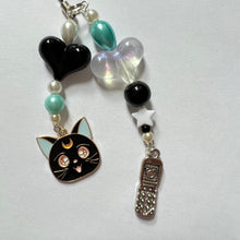 Load image into Gallery viewer, Black Cat Phone Charm
