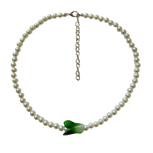 Bok Choy Pearl Necklace