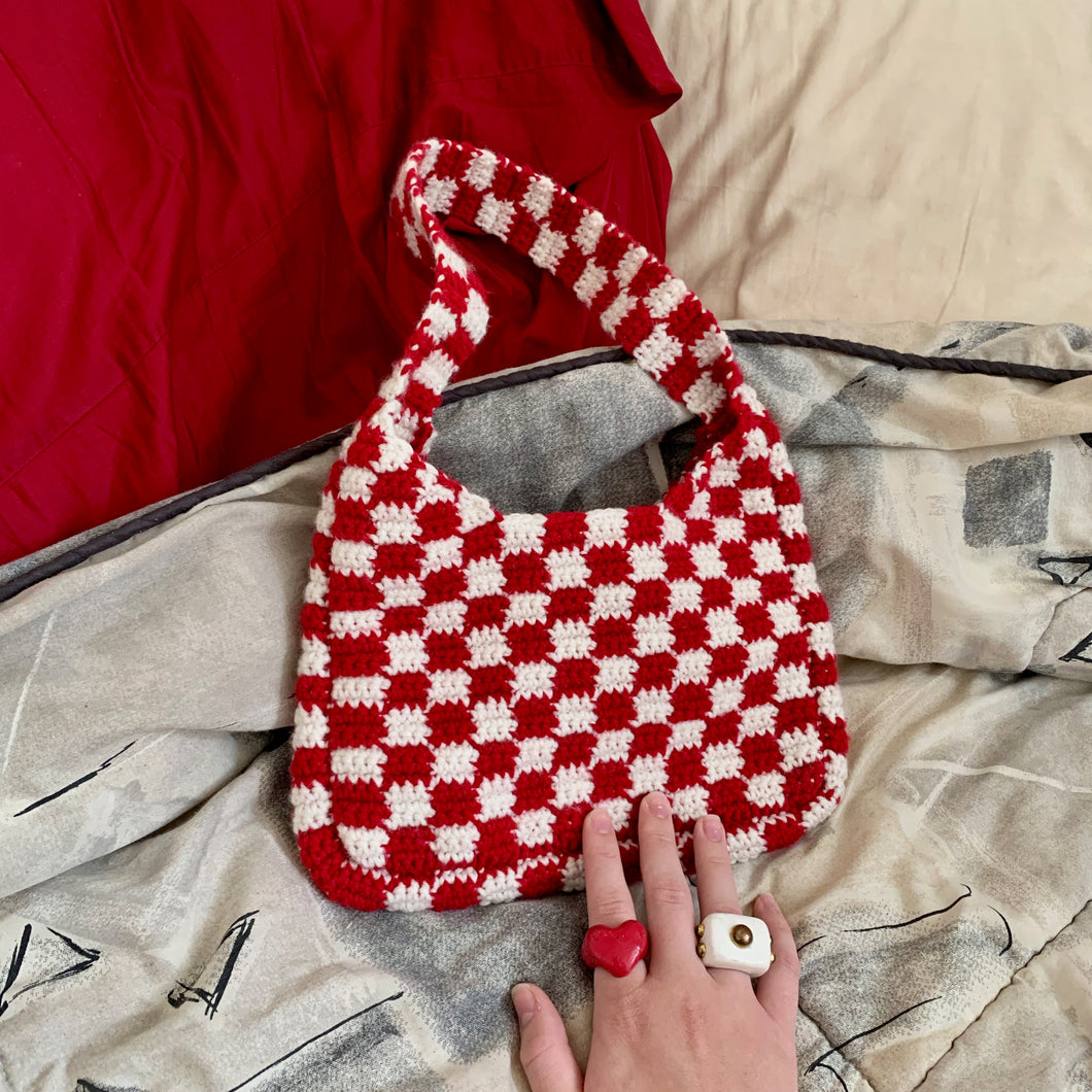 Checkerboard Bag - Red