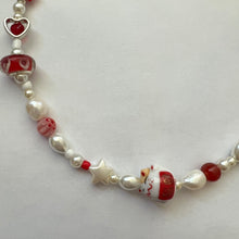 Load image into Gallery viewer, Red Lucky Cat Necklace
