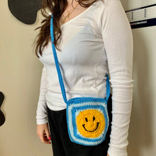 Load image into Gallery viewer, Blue Smiley Face Crossbody
