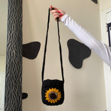 Load image into Gallery viewer, Black Sunflower Crossbody
