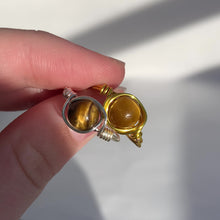 Load and play video in Gallery viewer, Tigers Eye Wire Wrapped Ring
