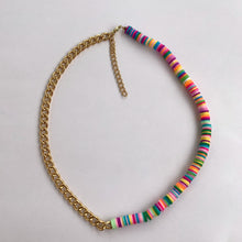 Load image into Gallery viewer, Half n Half Chain Necklace - Rainbow
