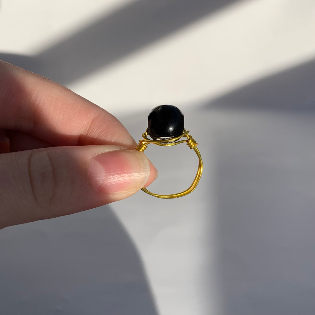 8 Ball Wire Wrapped Ring